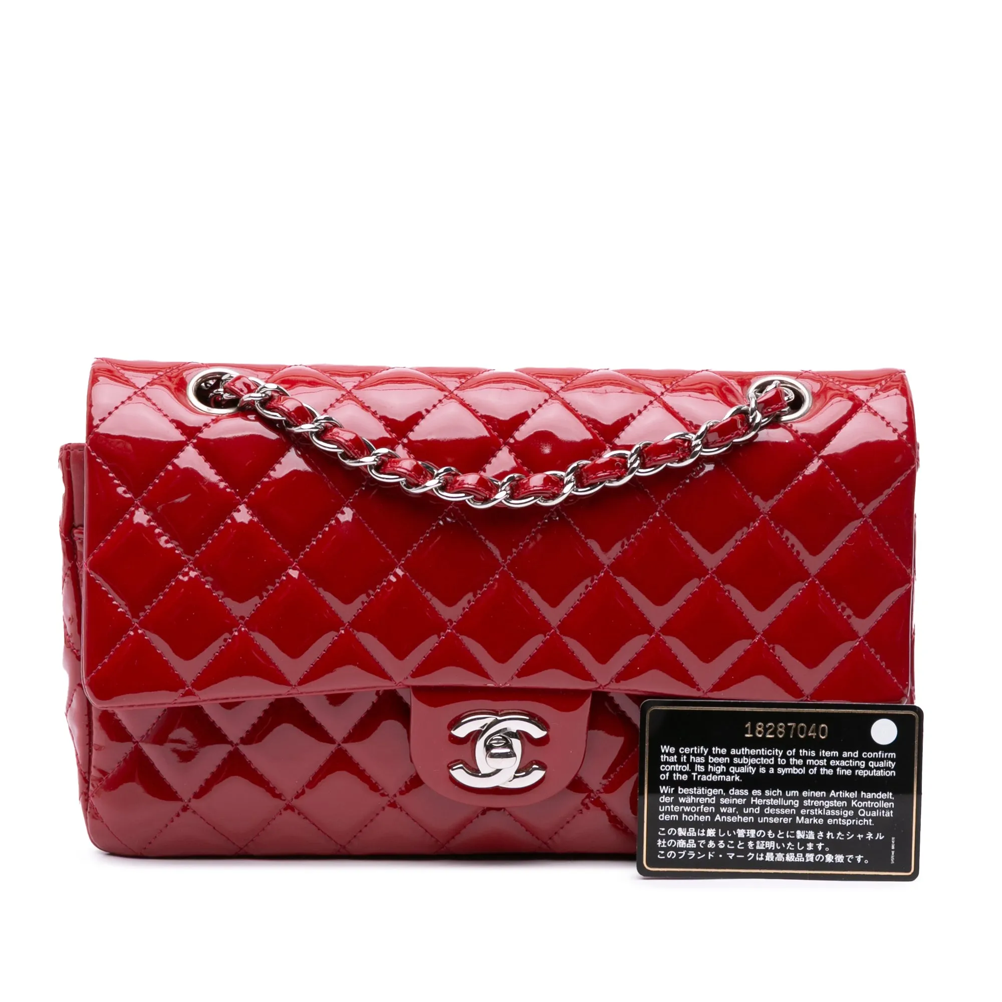 Medium Classic Patent Double Flap