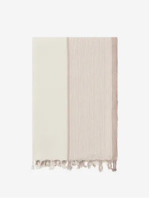 Mete Hand Loomed Cotton Vegan Peshtemal | Fawn