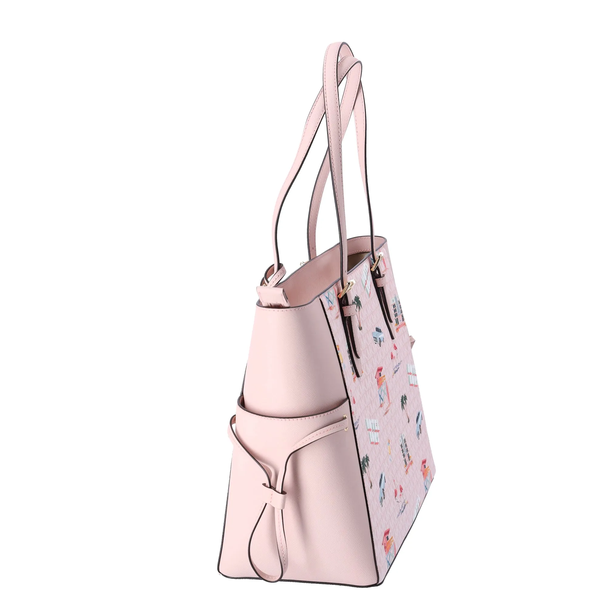 Michael Kors Gilly Large Tote Light Powder Blush Pink MK Miami Beach Palm Tree