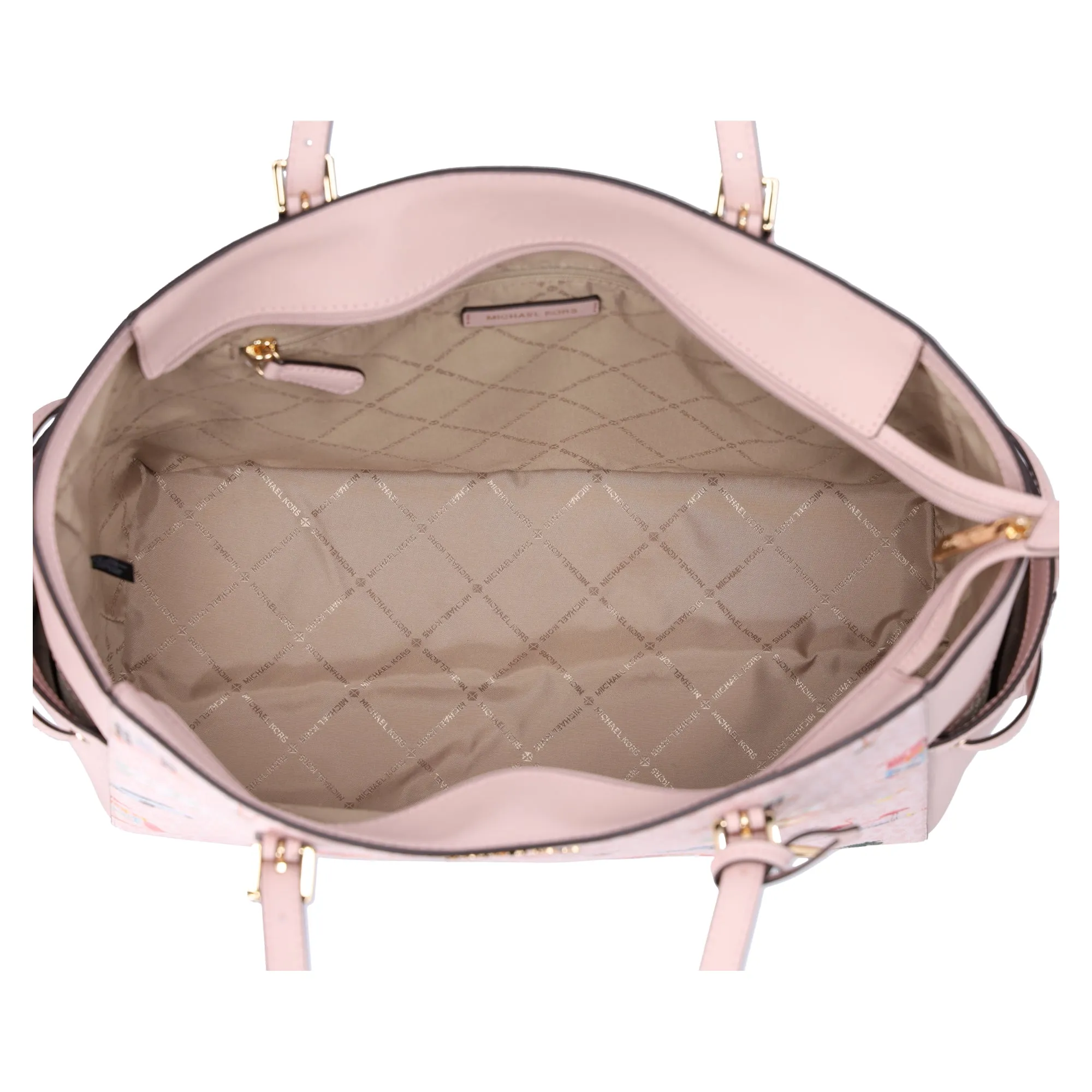 Michael Kors Gilly Large Tote Light Powder Blush Pink MK Miami Beach Palm Tree