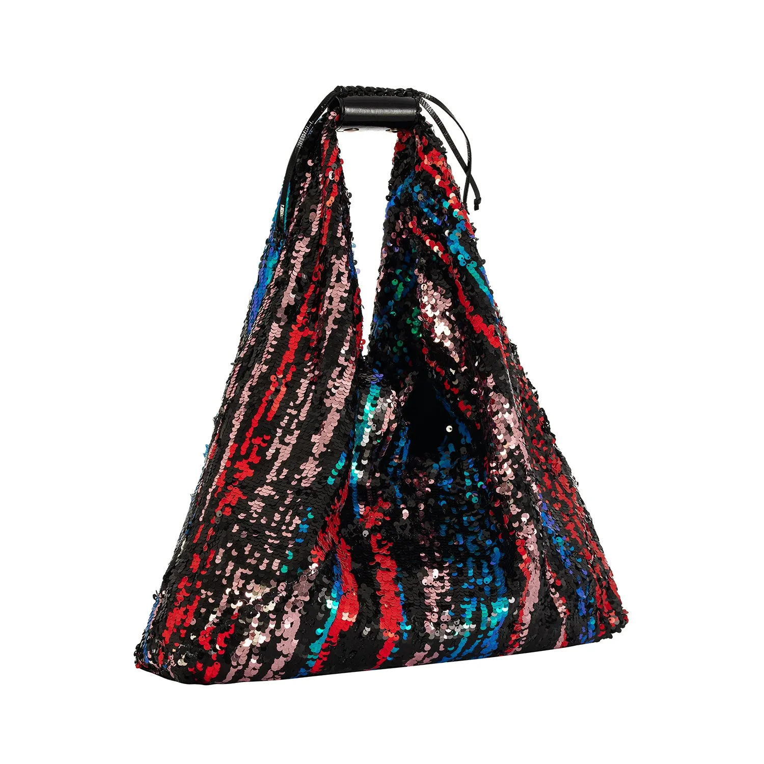 Mini Agnes In Multicolor-Striped Sequin