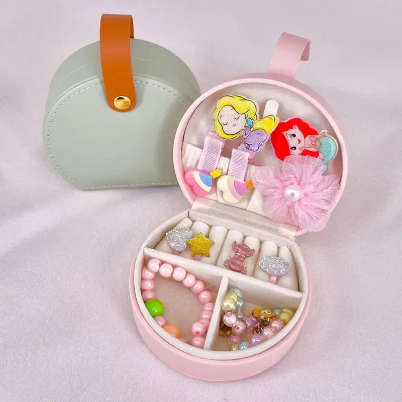 Mini Portable PU Leather Jewelry Box – Travel Organizer for Rings, Earrings & Necklaces