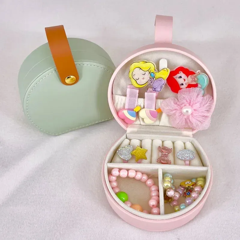 Mini Portable PU Leather Jewelry Box – Travel Organizer for Rings, Earrings & Necklaces