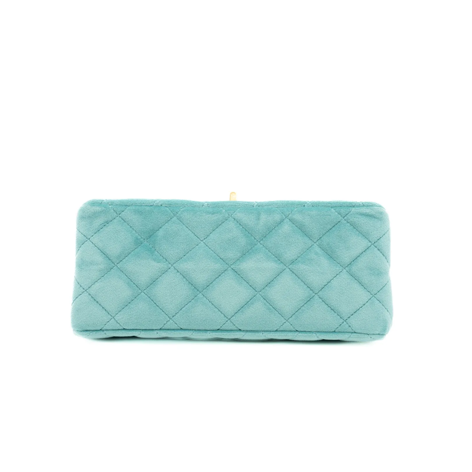 Mini Quilted 2.55 Reissue in Lake Green Velvet GHW Seri 29