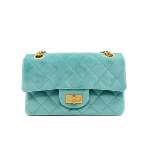 Mini Quilted 2.55 Reissue in Lake Green Velvet GHW Seri 29
