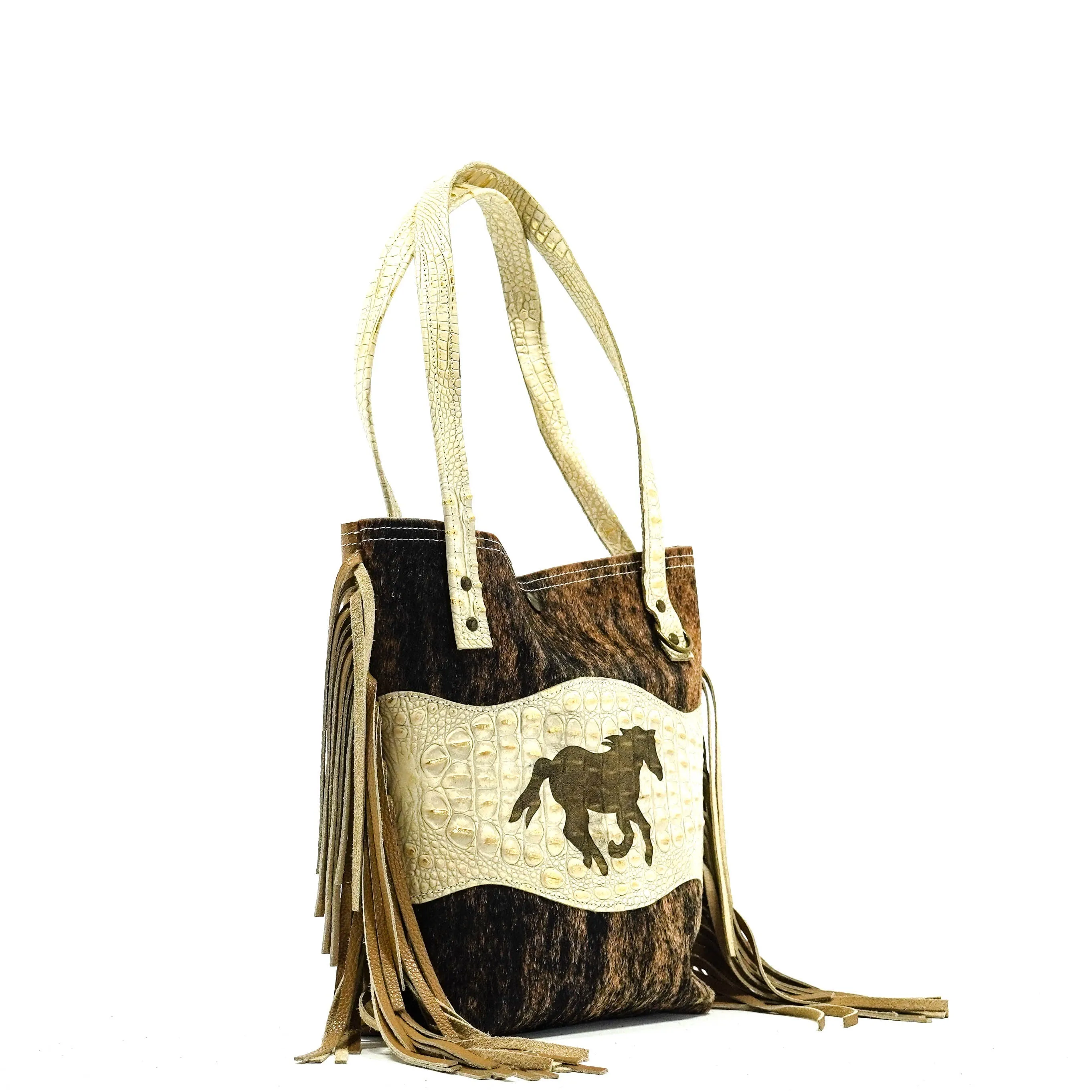 Mini Trisha - Two-Tone Brindle w/ Ivory Croc