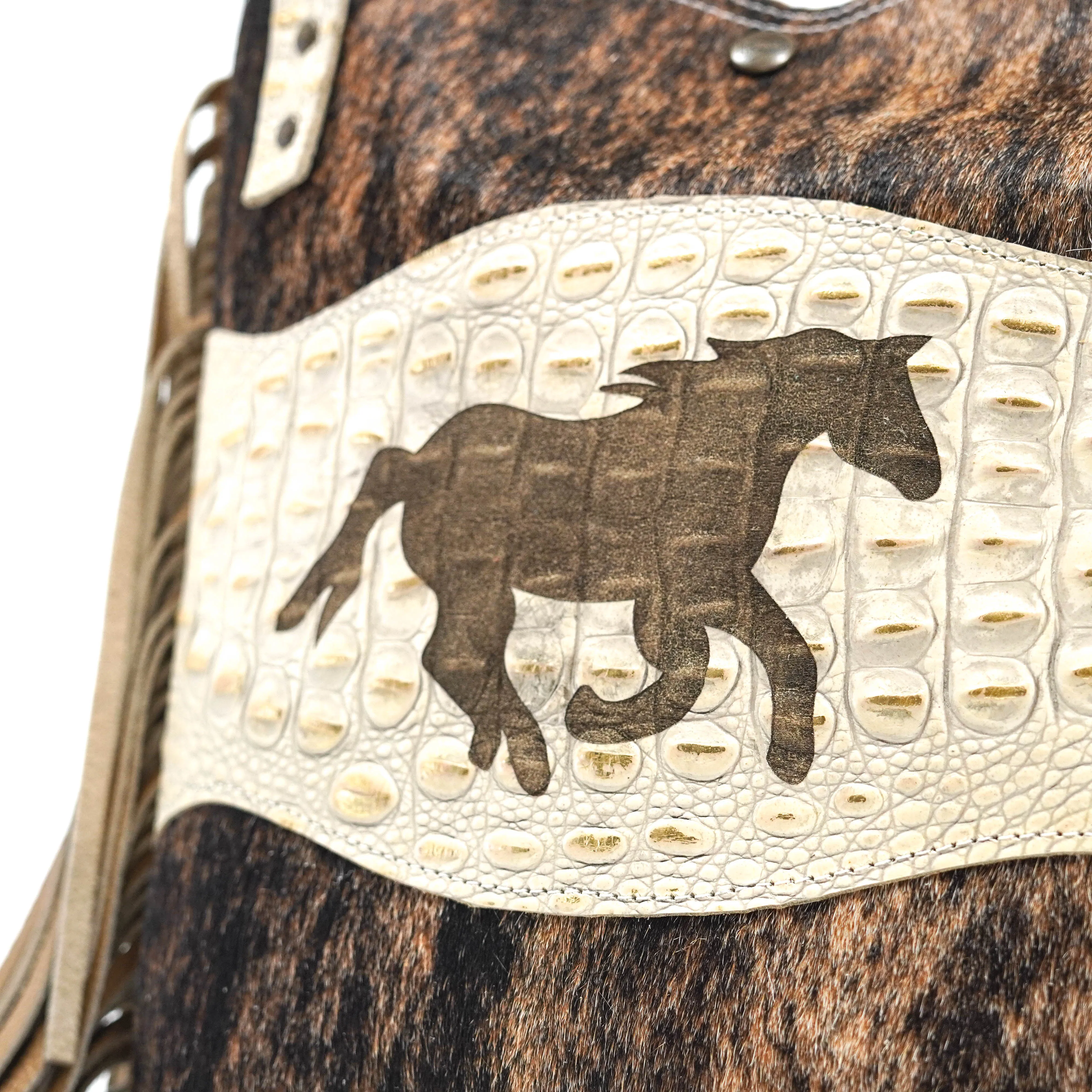 Mini Trisha - Two-Tone Brindle w/ Ivory Croc