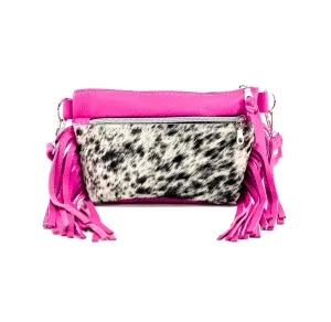 Miss Kitty - Black & White w/ Pink Leather