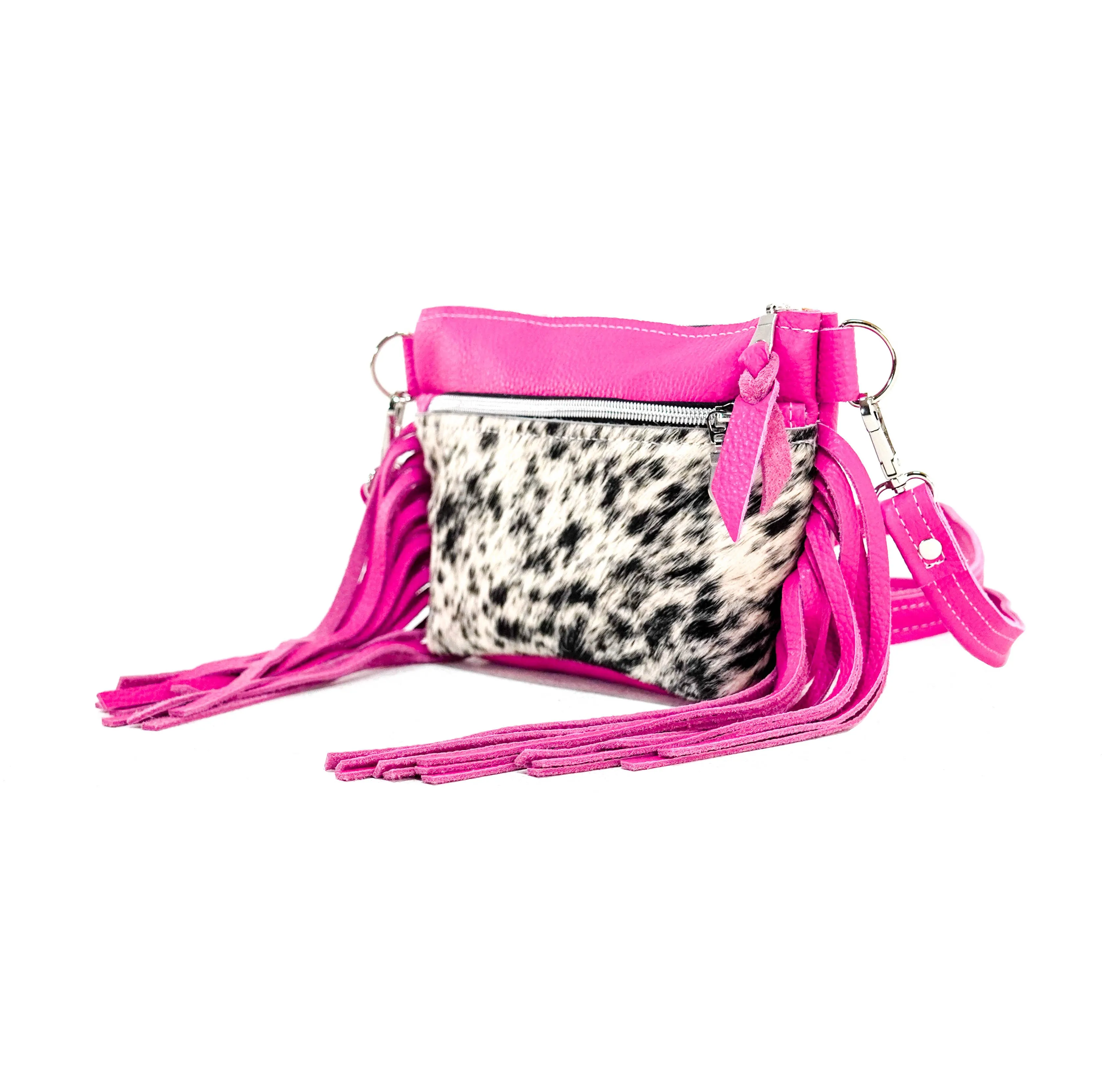 Miss Kitty - Black & White w/ Pink Leather