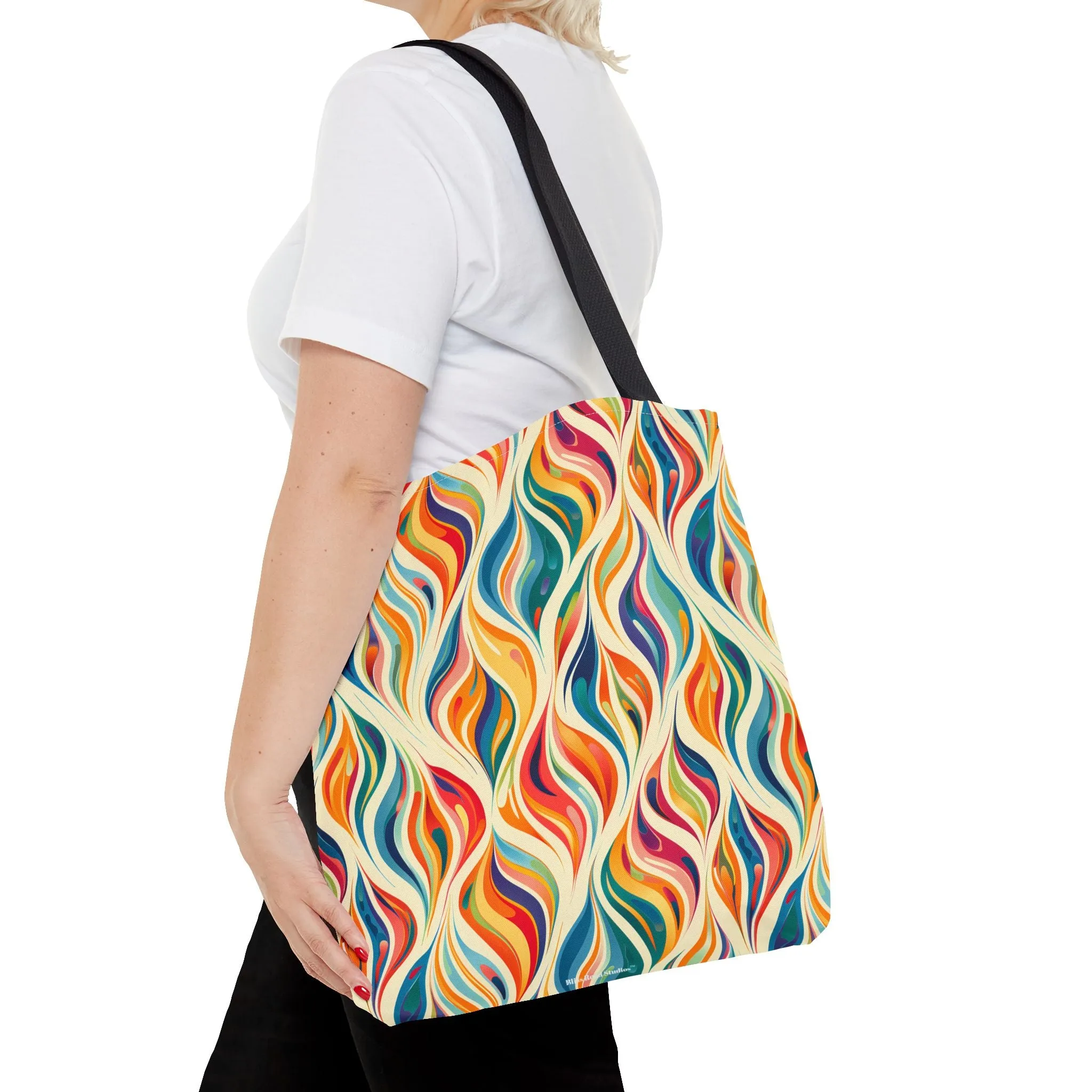 Modern Art Flames Tote Bag - Carry Our Modern Art Tote to Set Your Style Ablaze! Available in 3 sizes.