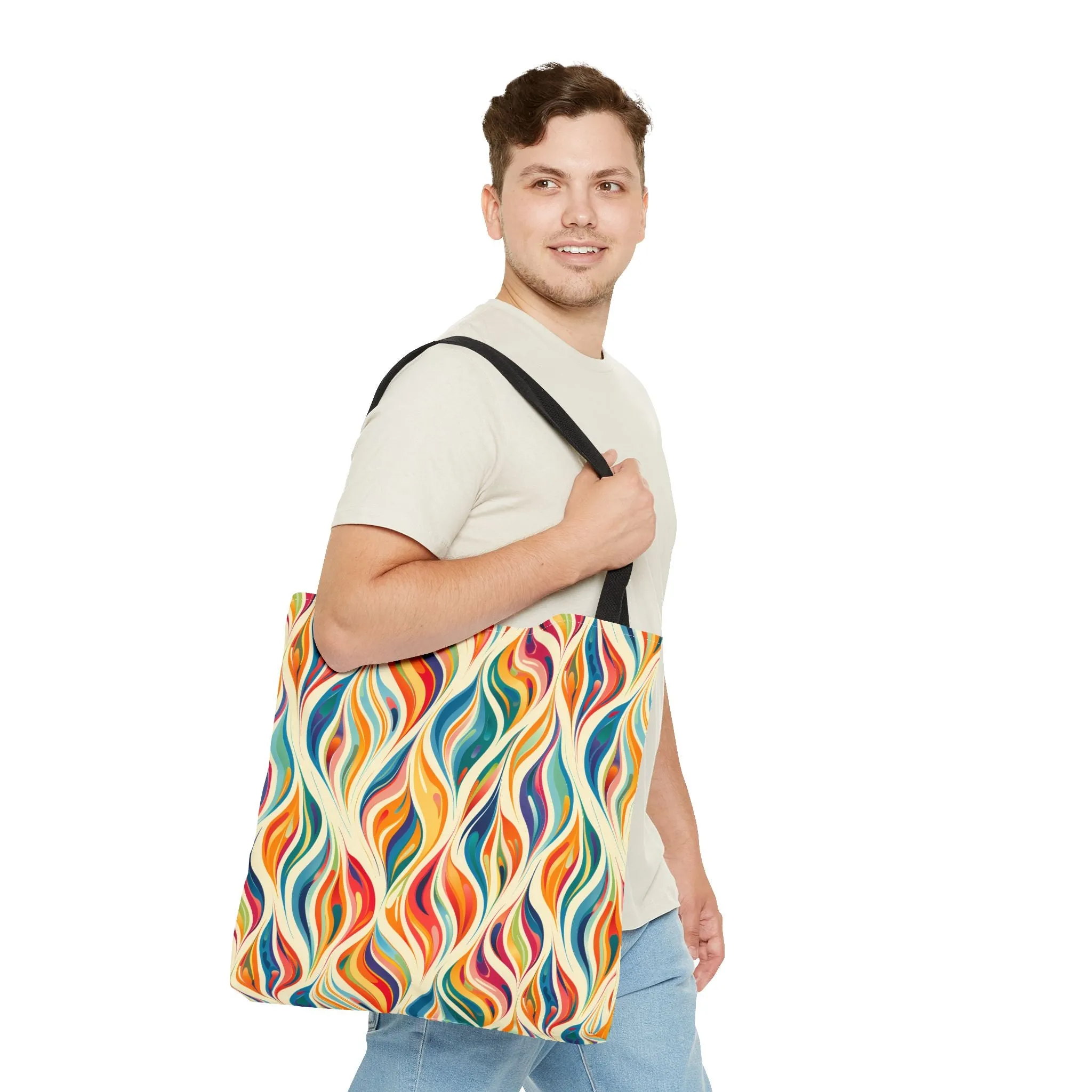Modern Art Flames Tote Bag - Carry Our Modern Art Tote to Set Your Style Ablaze! Available in 3 sizes.