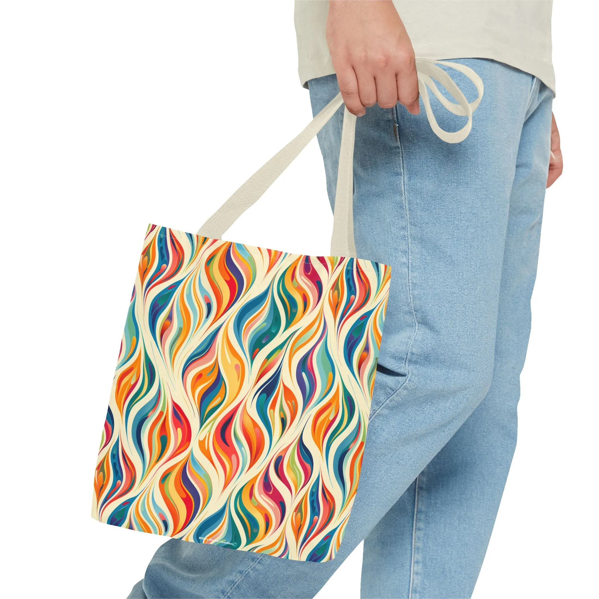 Modern Art Flames Tote Bag - Carry Our Modern Art Tote to Set Your Style Ablaze! Available in 3 sizes.