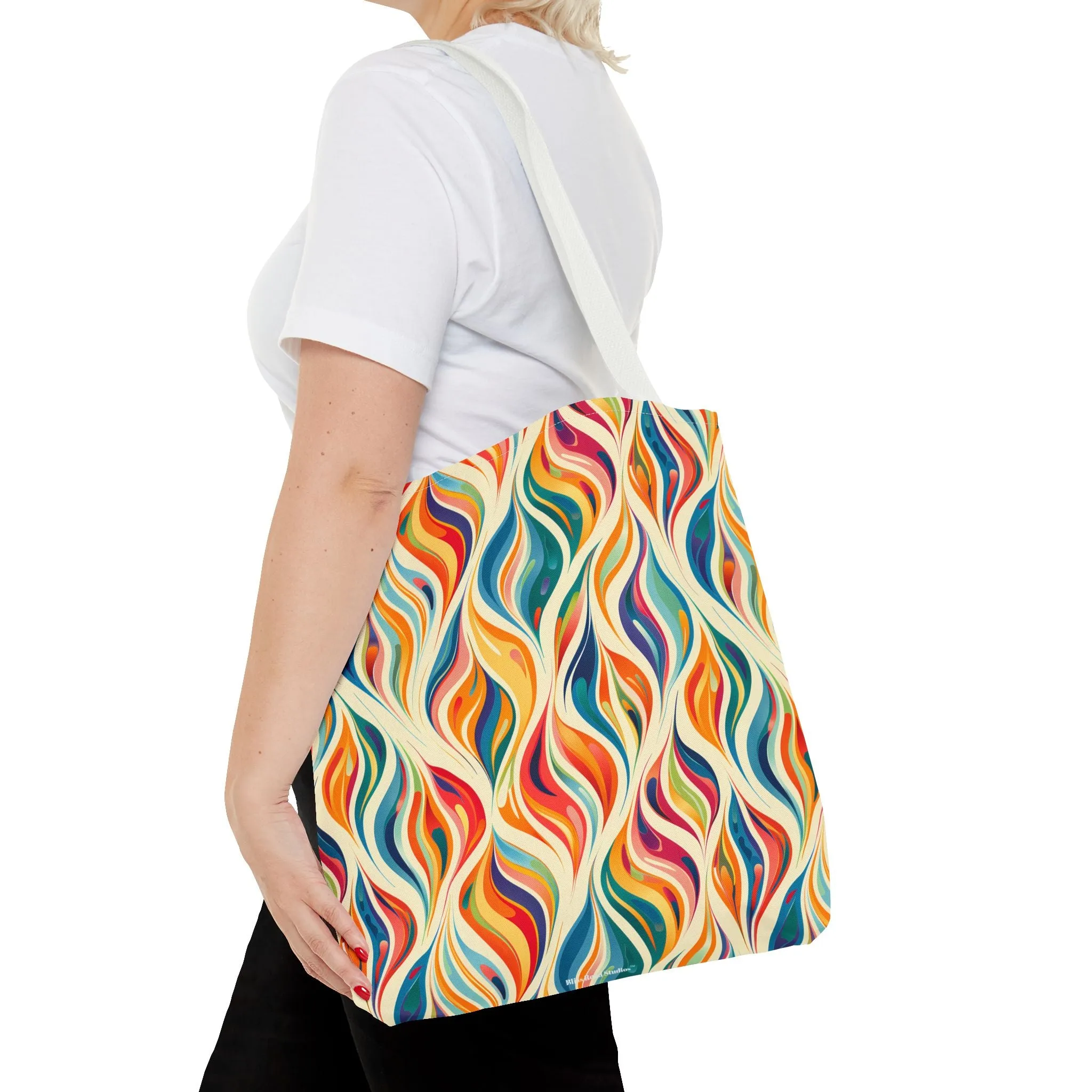 Modern Art Flames Tote Bag - Carry Our Modern Art Tote to Set Your Style Ablaze! Available in 3 sizes.