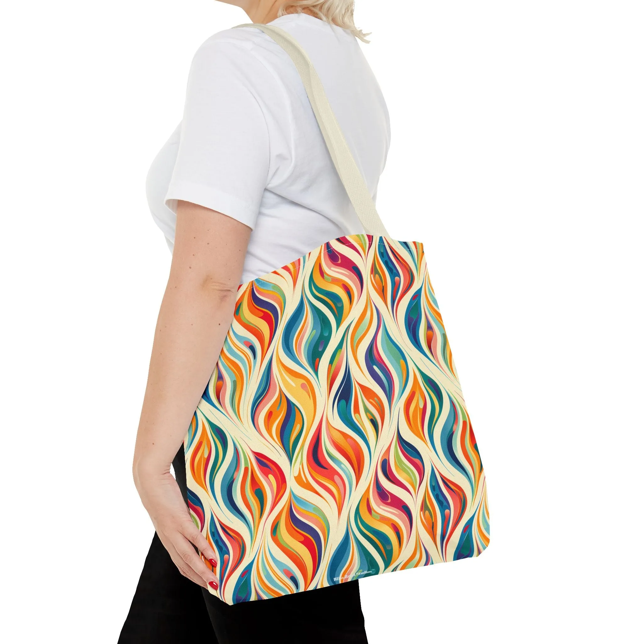 Modern Art Flames Tote Bag - Carry Our Modern Art Tote to Set Your Style Ablaze! Available in 3 sizes.