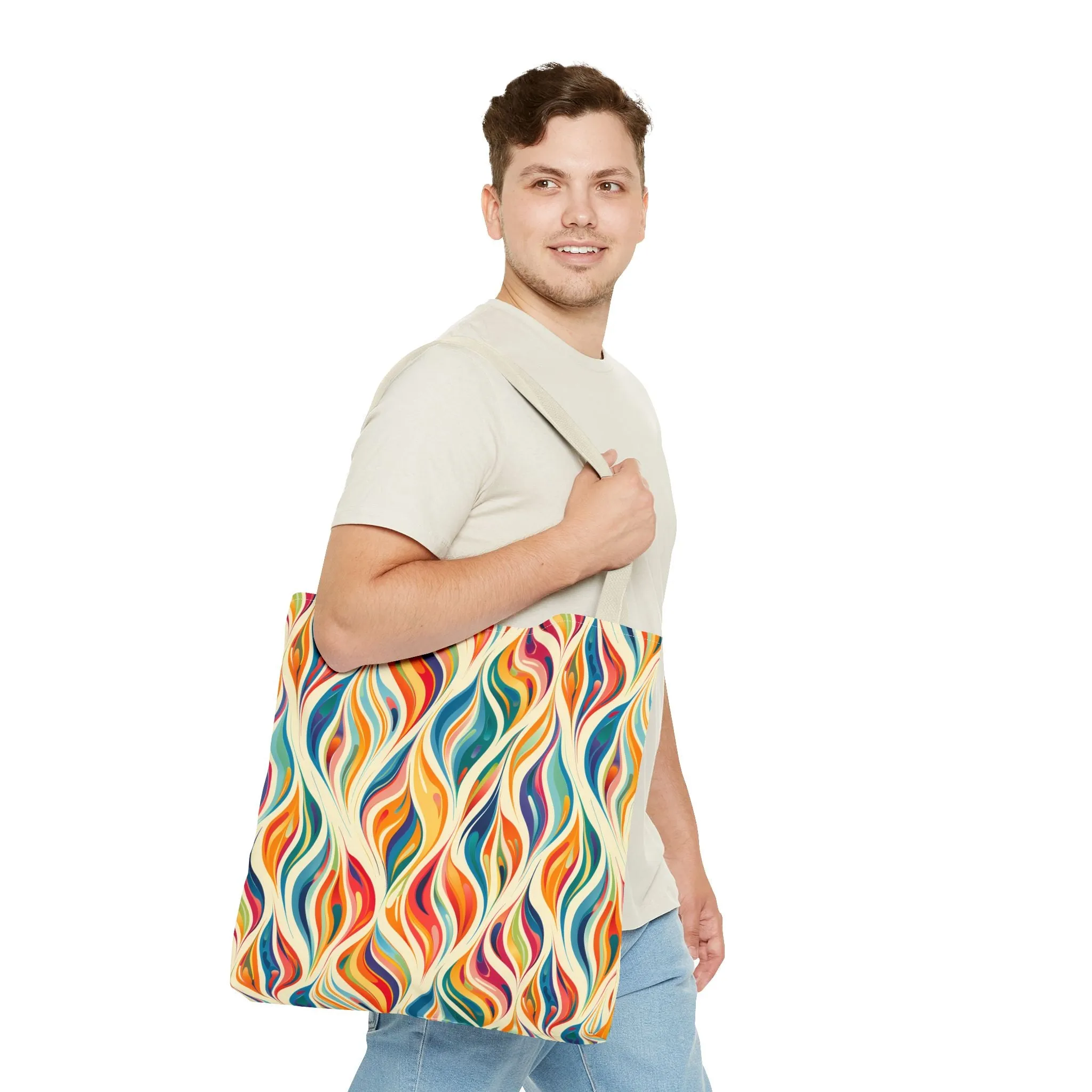 Modern Art Flames Tote Bag - Carry Our Modern Art Tote to Set Your Style Ablaze! Available in 3 sizes.
