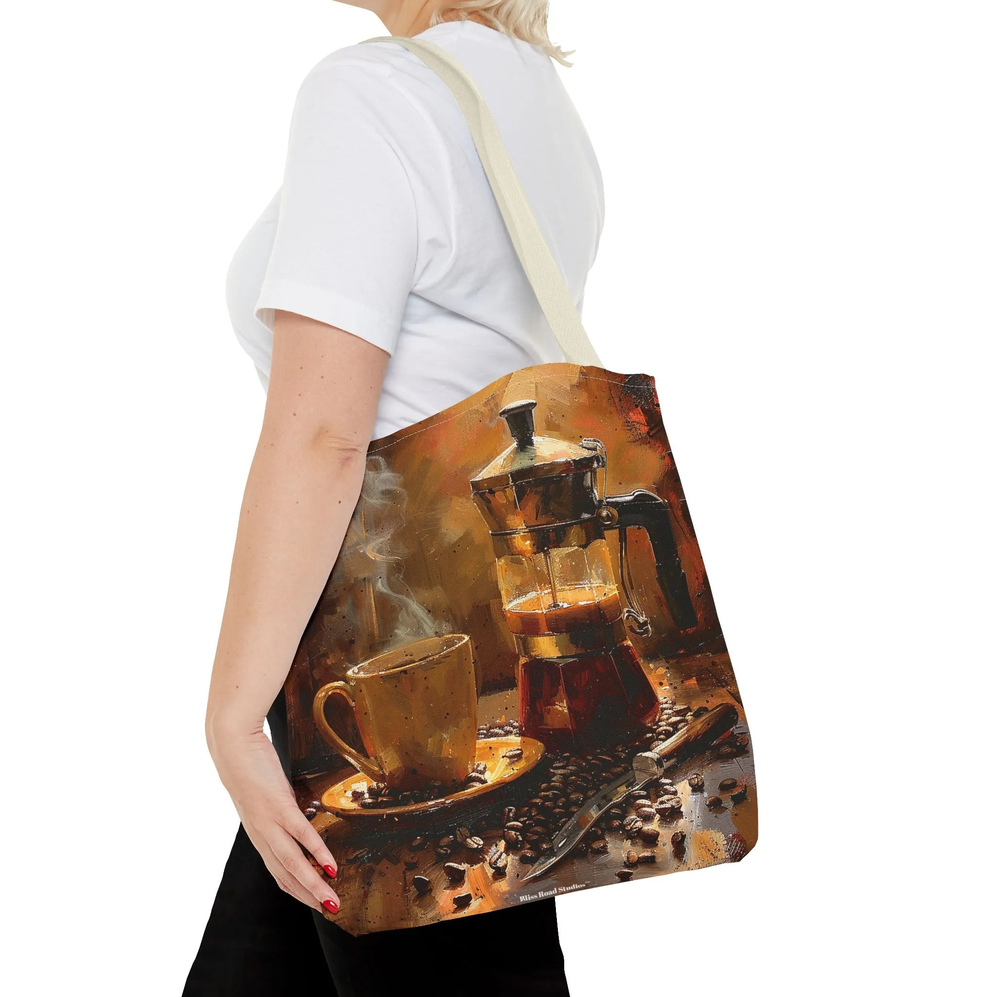 Morning Brew Magic Tote Bag - Savor the Moment with Every Carry! Available in 3 sizes.