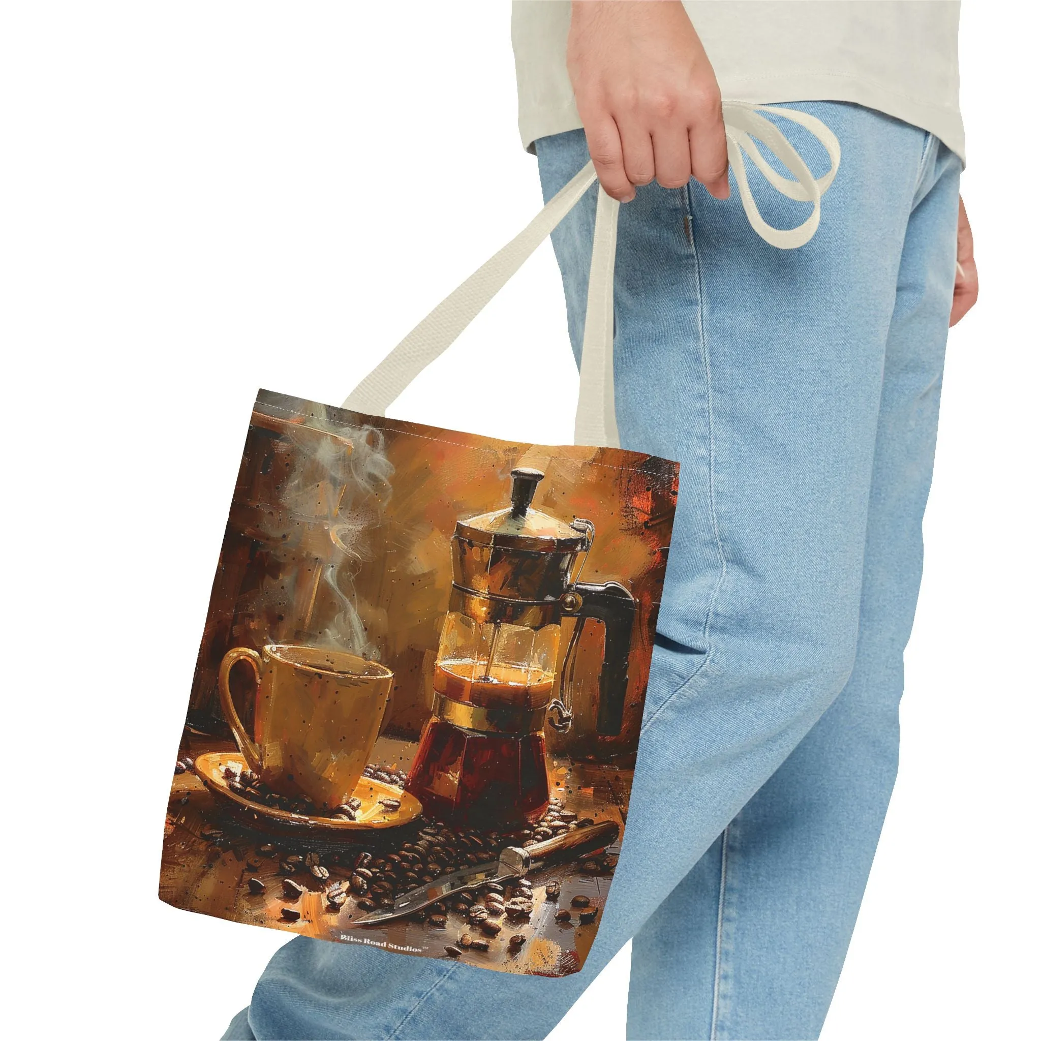 Morning Brew Magic Tote Bag - Savor the Moment with Every Carry! Available in 3 sizes.