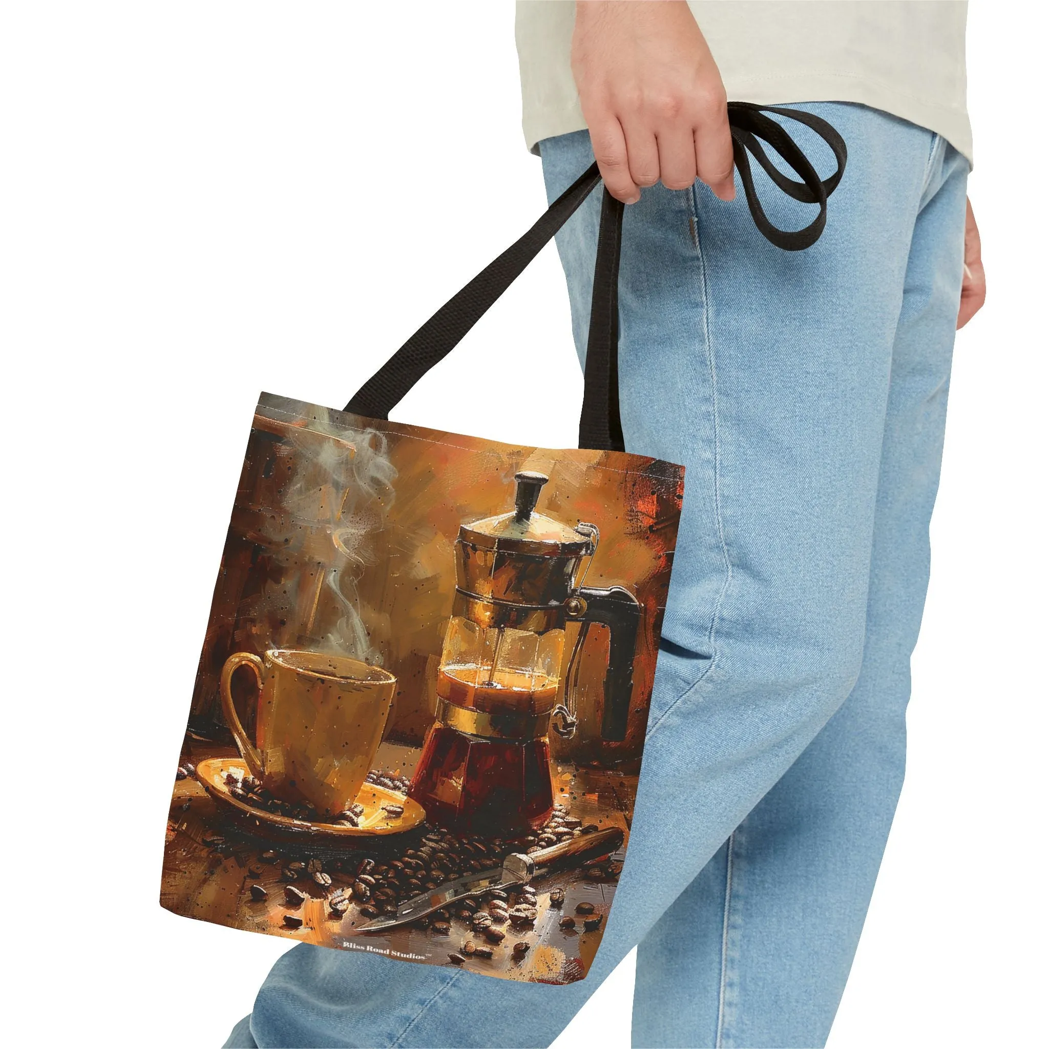 Morning Brew Magic Tote Bag - Savor the Moment with Every Carry! Available in 3 sizes.