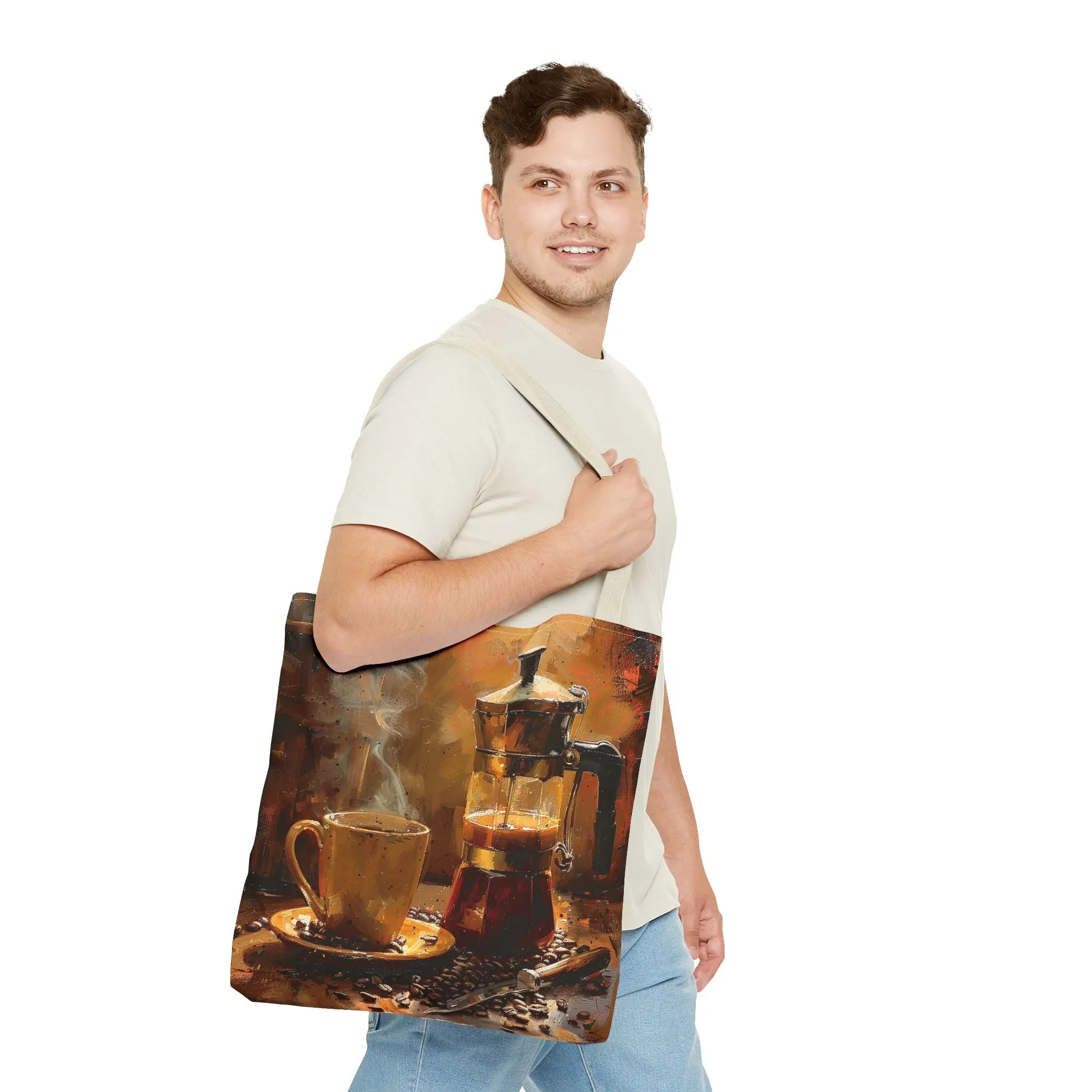 Morning Brew Magic Tote Bag - Savor the Moment with Every Carry! Available in 3 sizes.