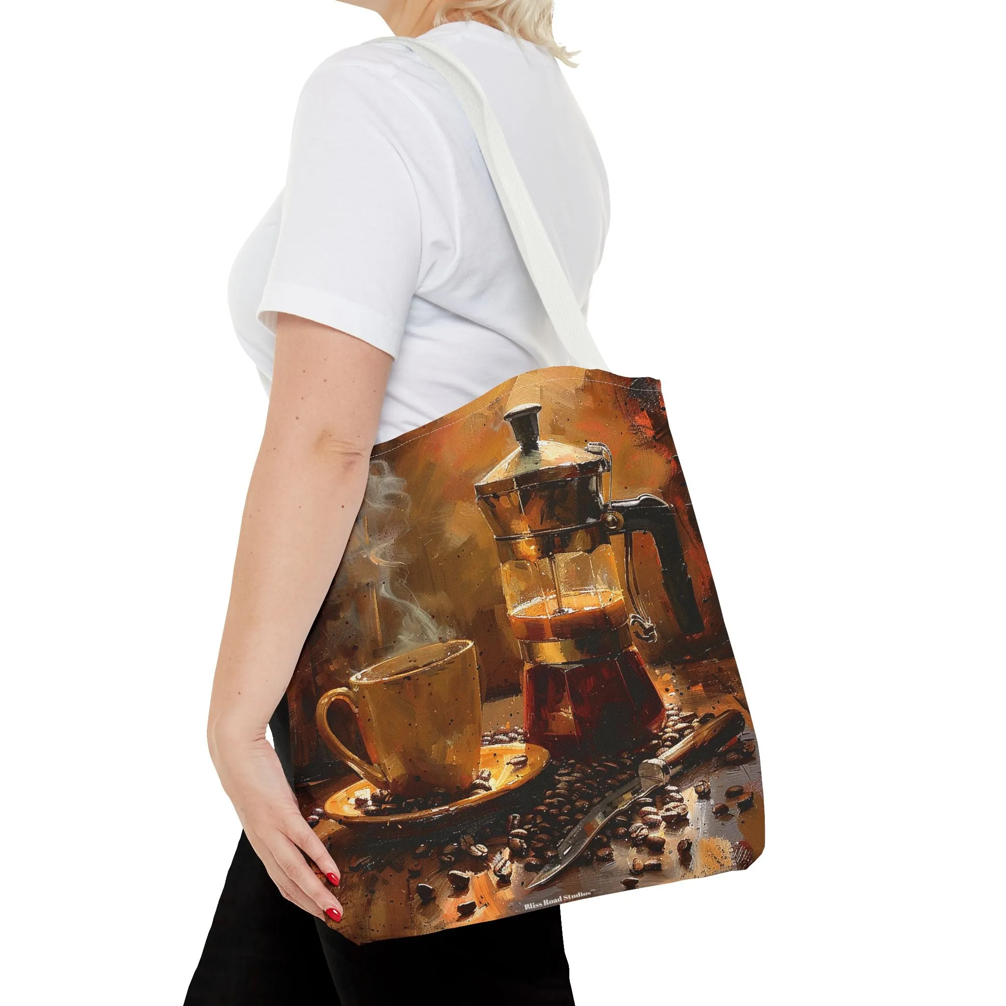 Morning Brew Magic Tote Bag - Savor the Moment with Every Carry! Available in 3 sizes.