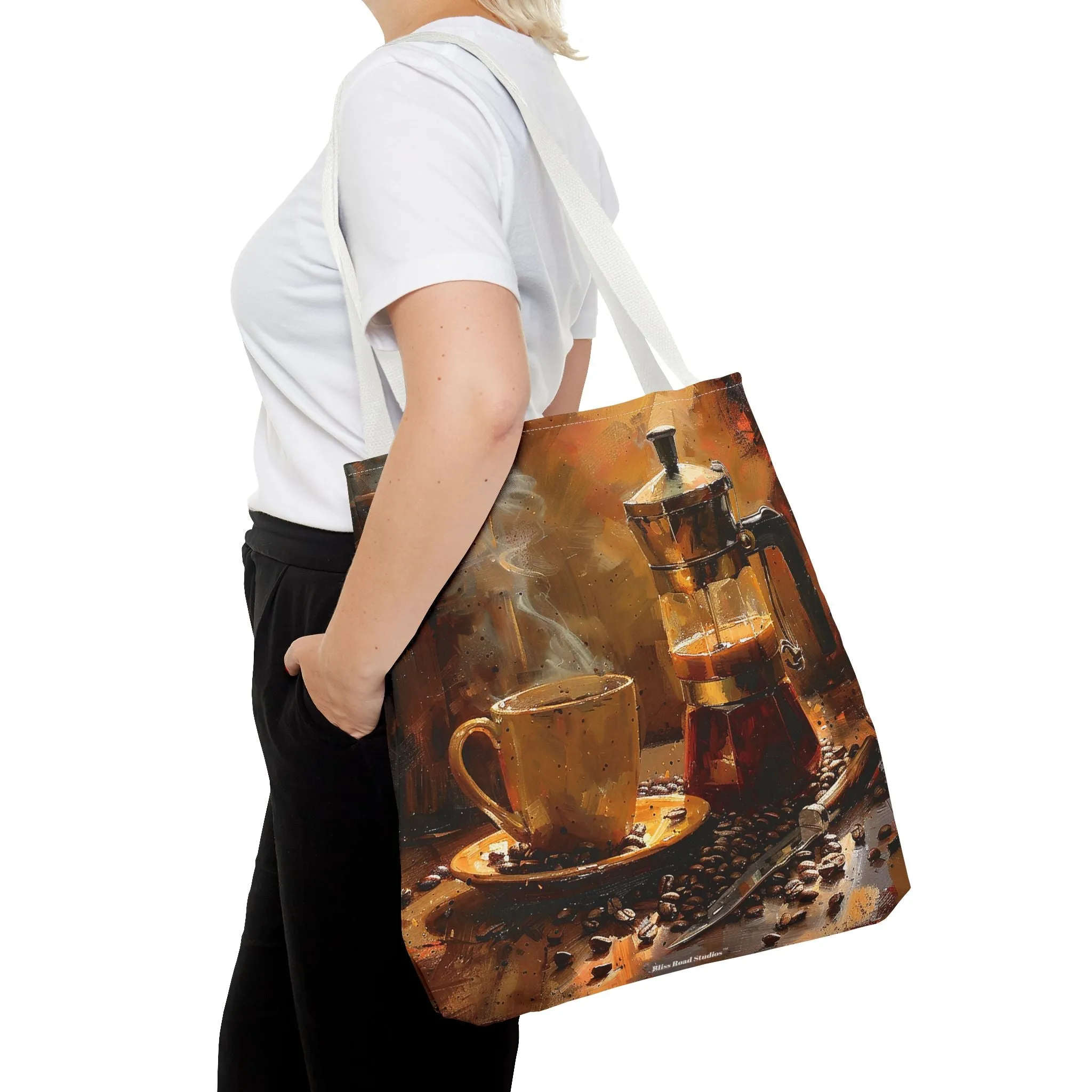 Morning Brew Magic Tote Bag - Savor the Moment with Every Carry! Available in 3 sizes.