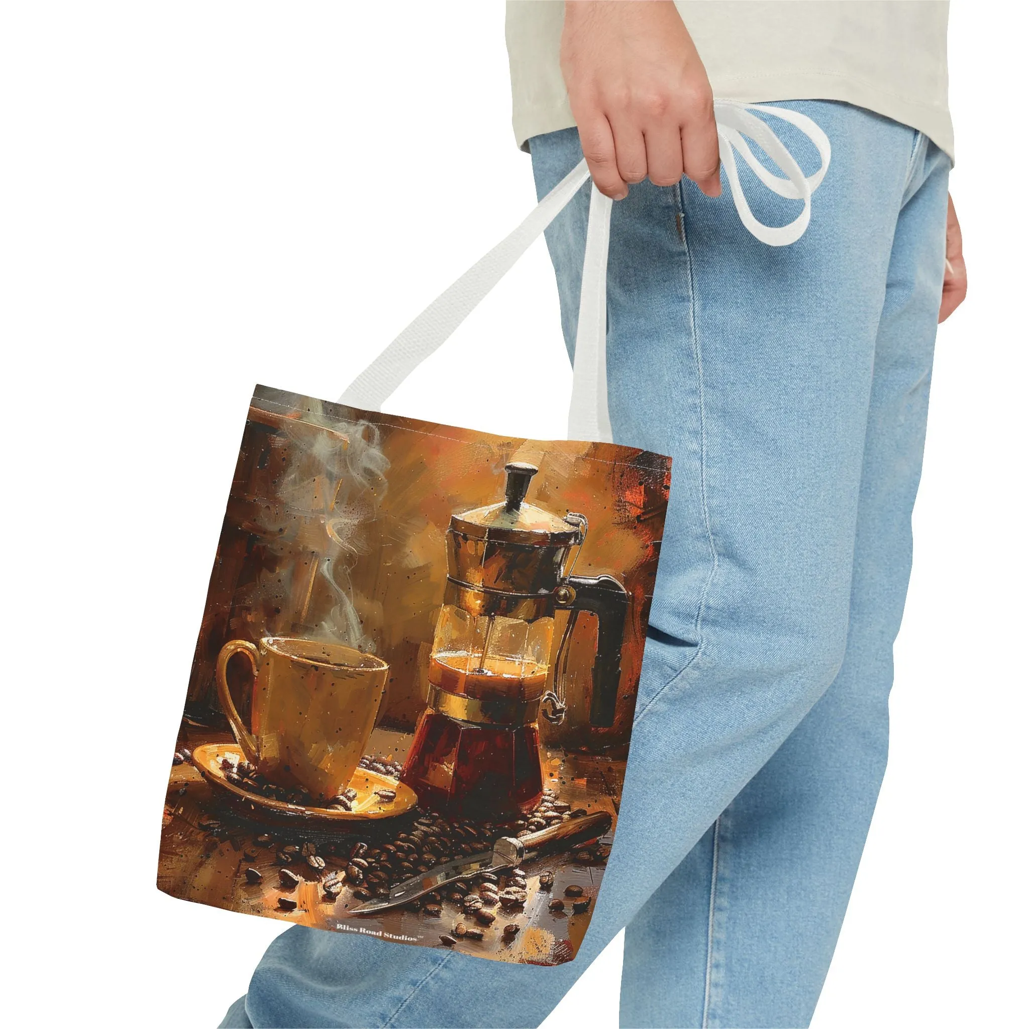 Morning Brew Magic Tote Bag - Savor the Moment with Every Carry! Available in 3 sizes.