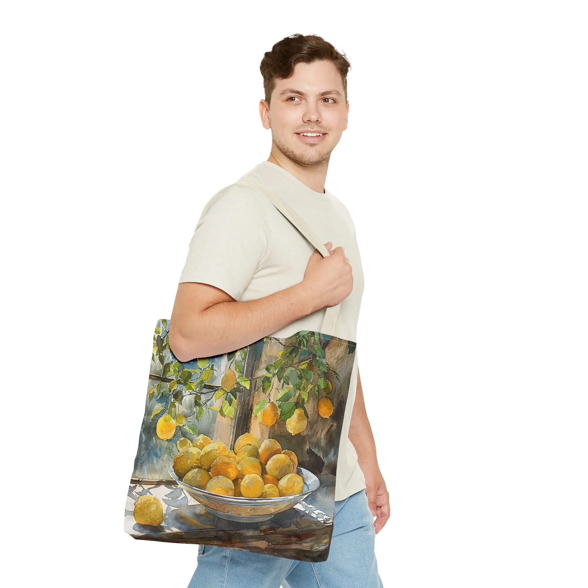 Morning Light on Lemons Tote Bag - Available in 3 sizes.