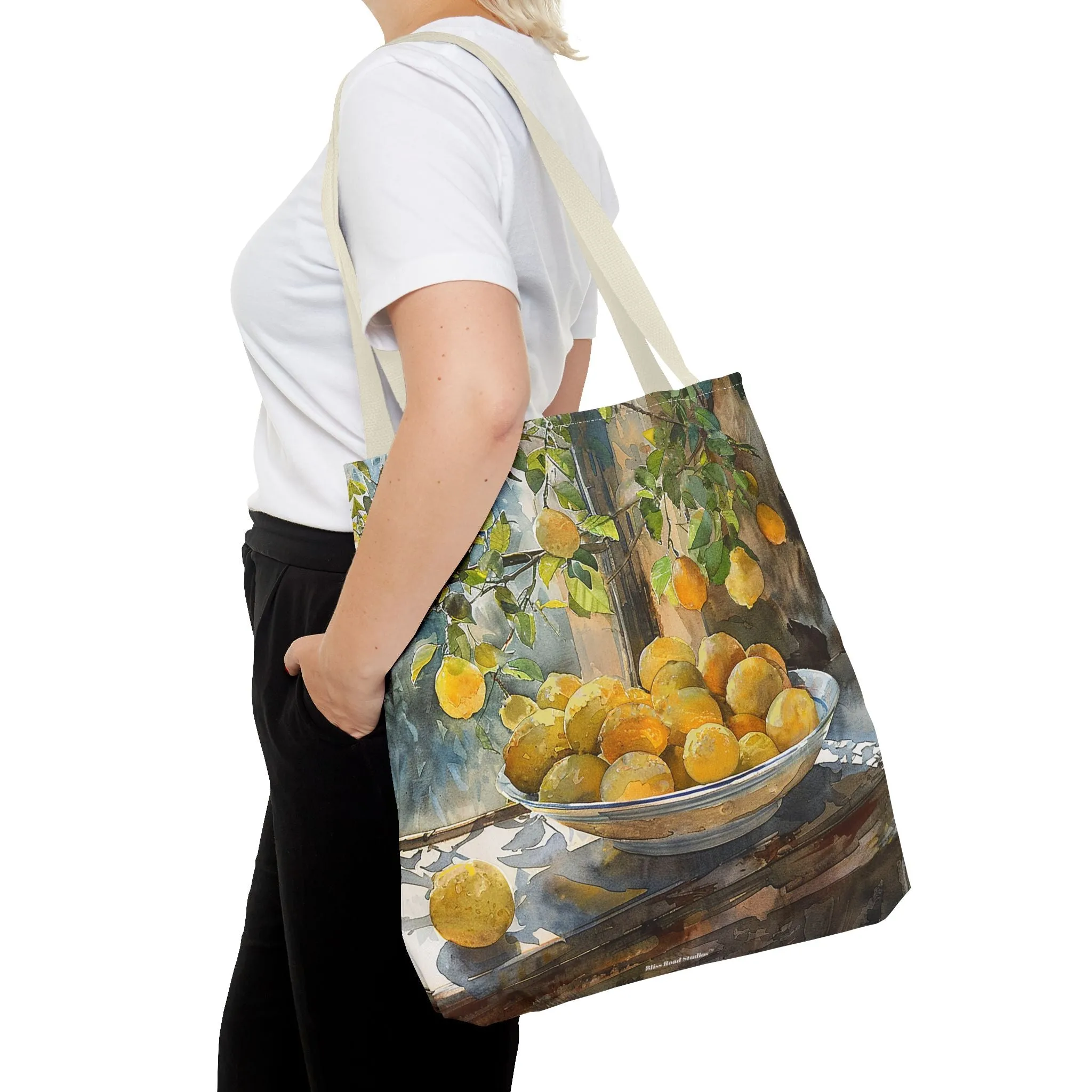 Morning Light on Lemons Tote Bag - Available in 3 sizes.