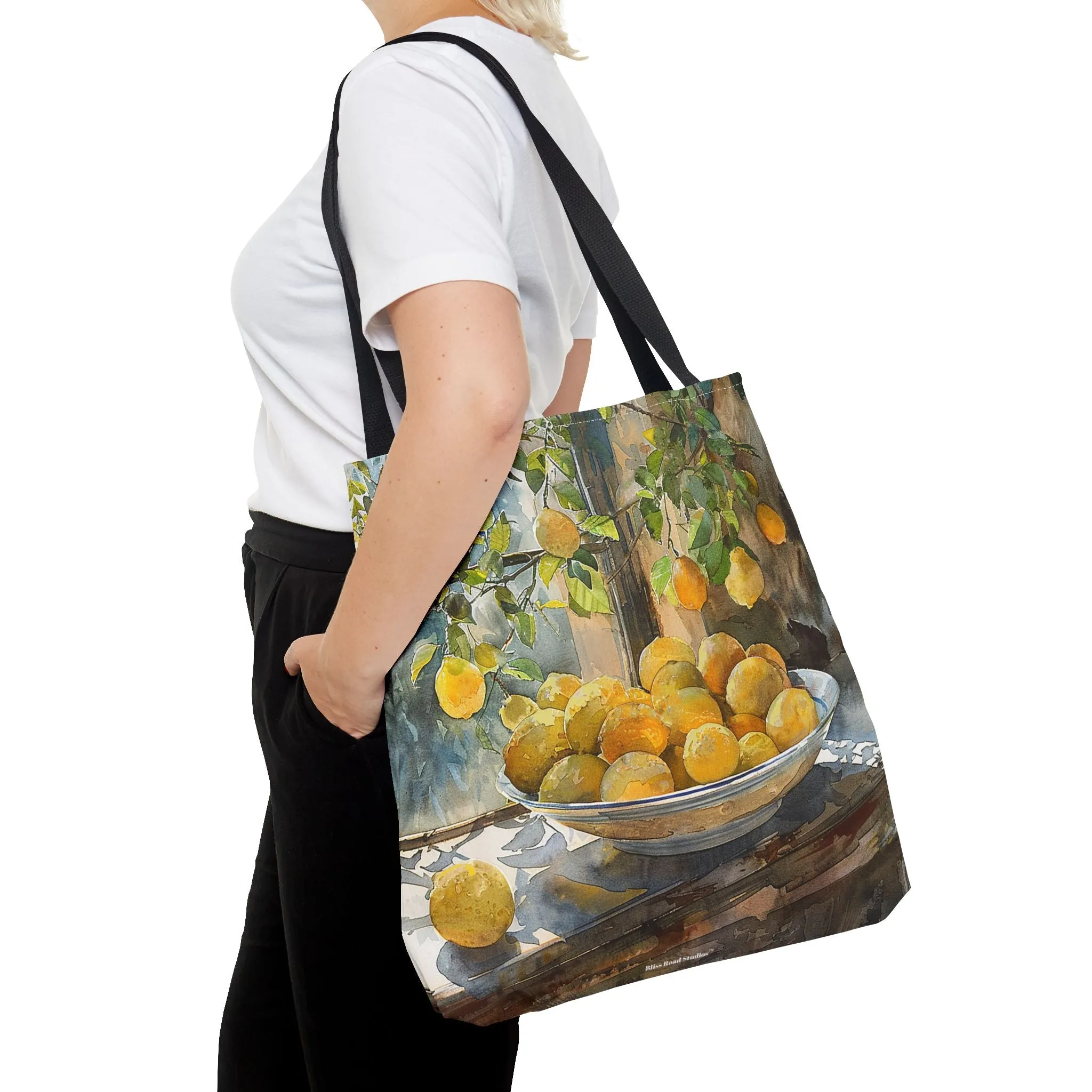 Morning Light on Lemons Tote Bag - Available in 3 sizes.