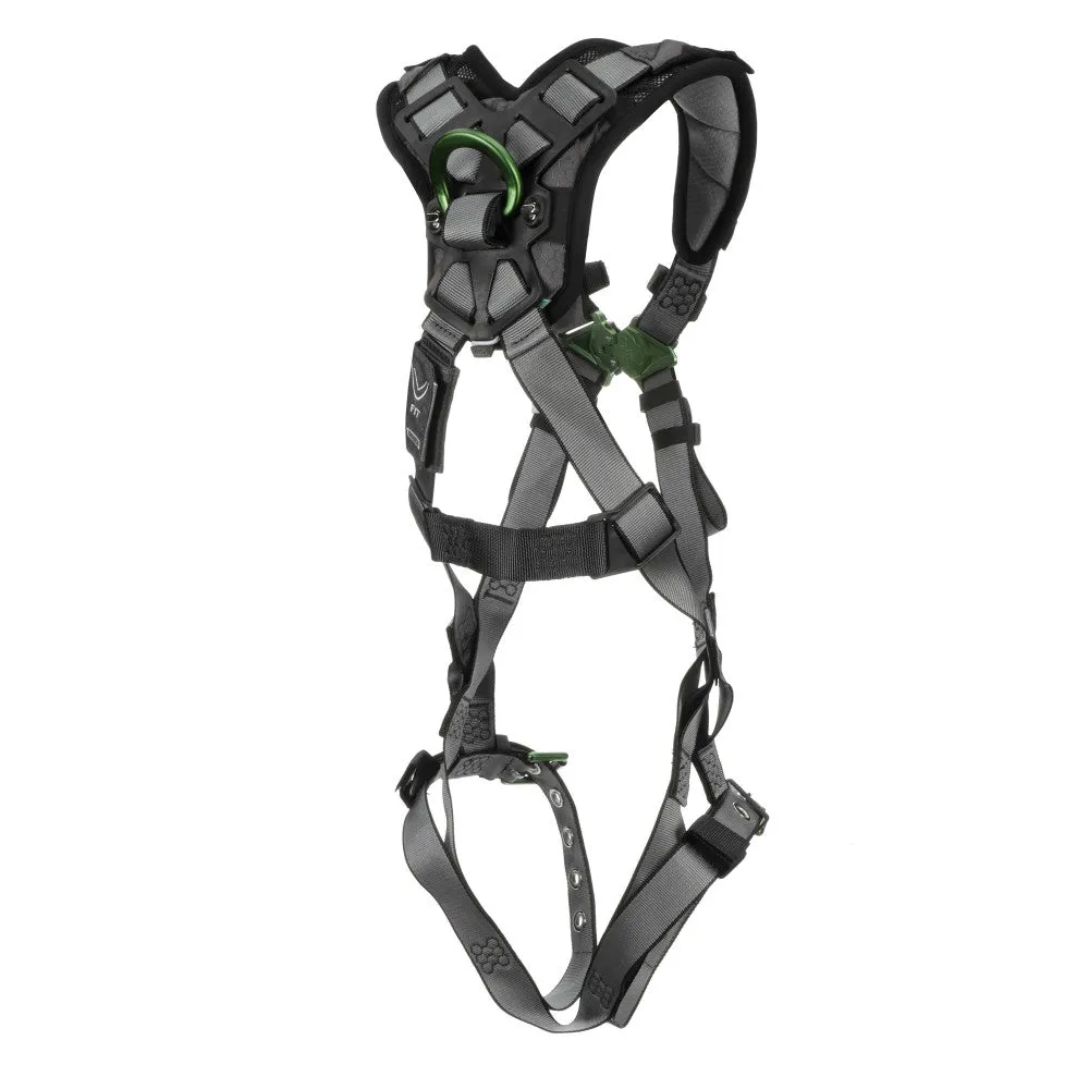 MSA 10194890 V-Fit XL Full-Body Safety Harness, Back D-Ring, Tongue Buckle Leg Straps