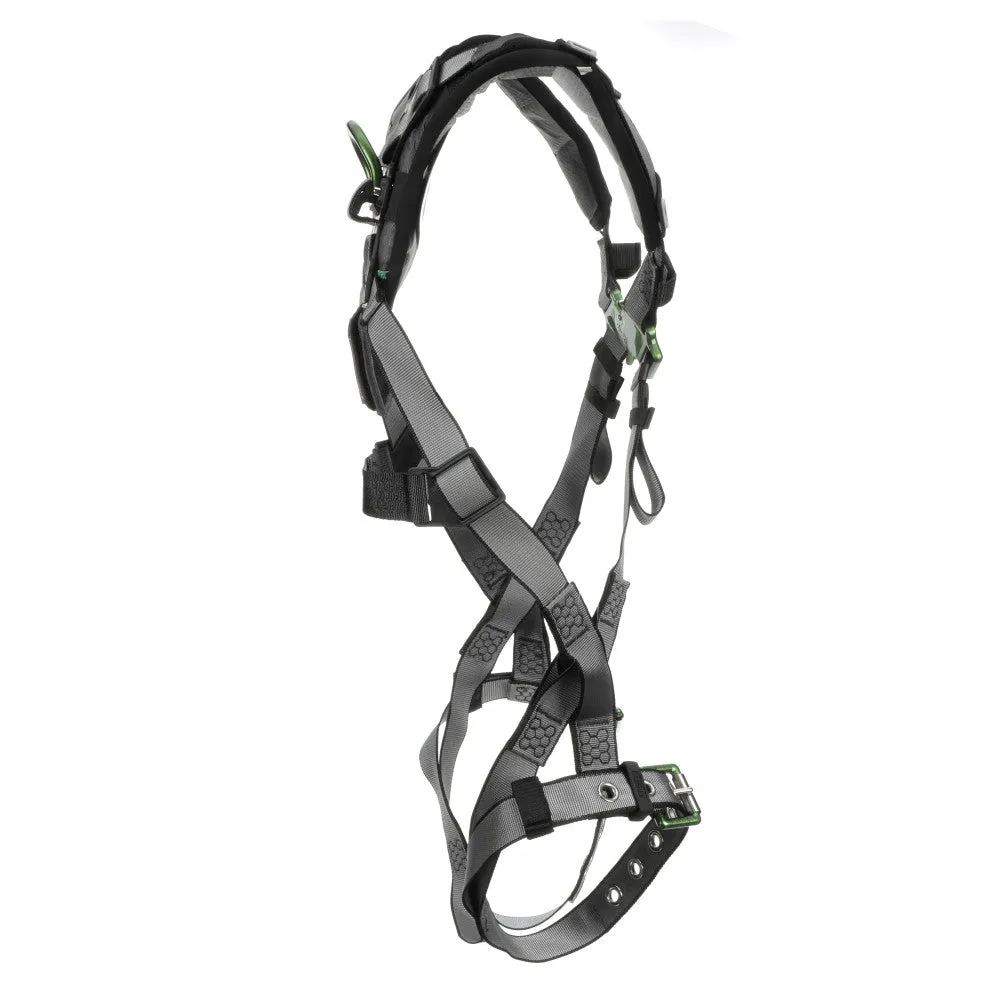 MSA 10194890 V-Fit XL Full-Body Safety Harness, Back D-Ring, Tongue Buckle Leg Straps