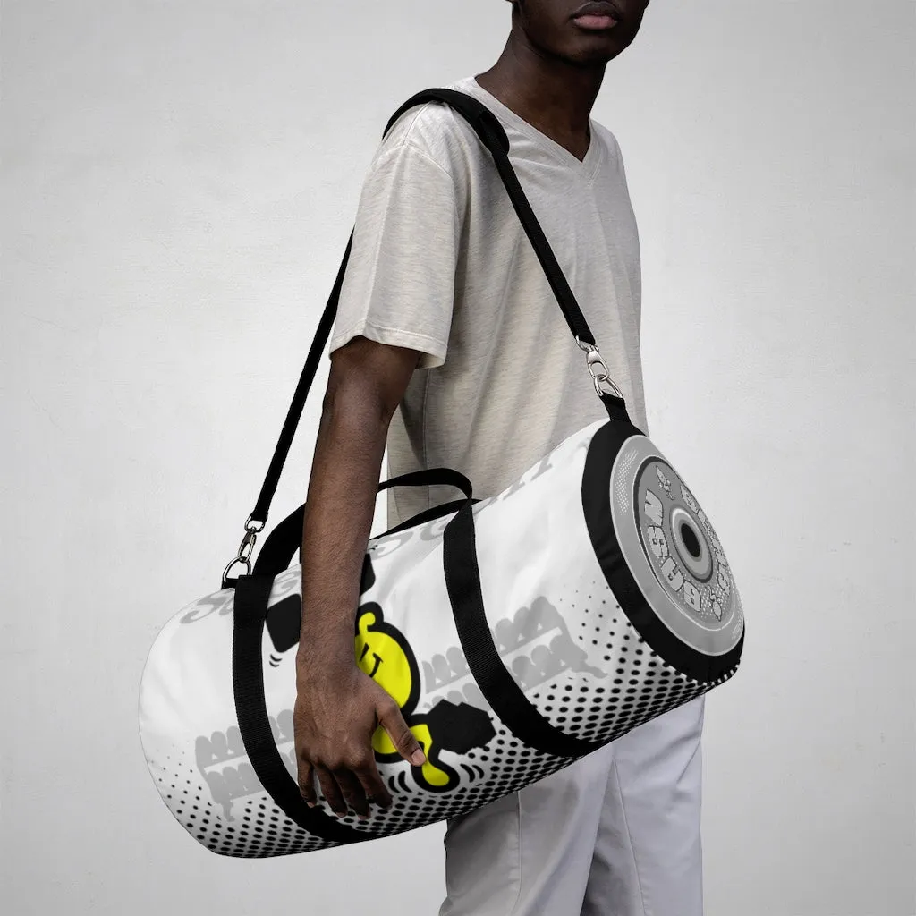 MUSCLEGASM-WHITE Duffel Bag