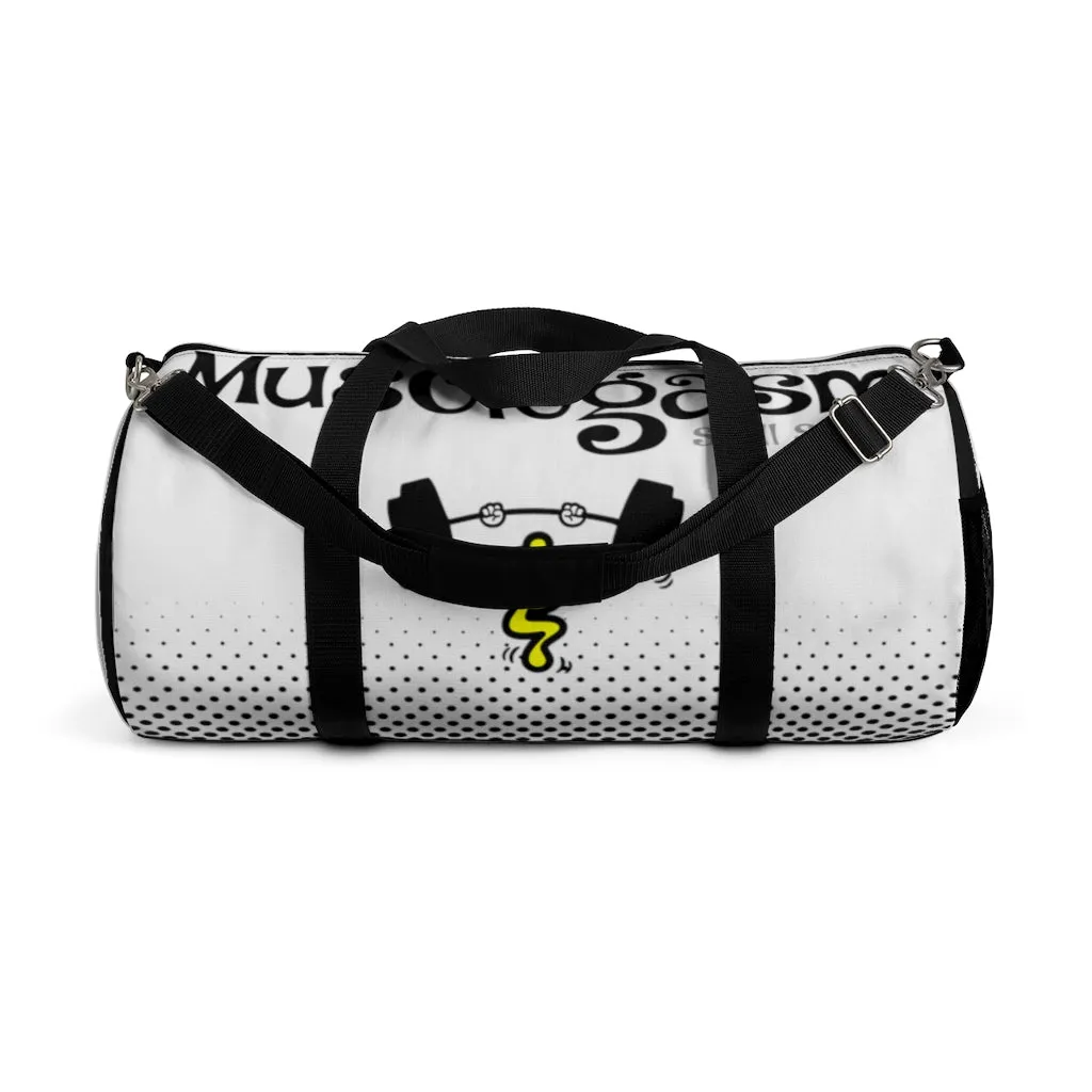 MUSCLEGASM-WHITE Duffel Bag
