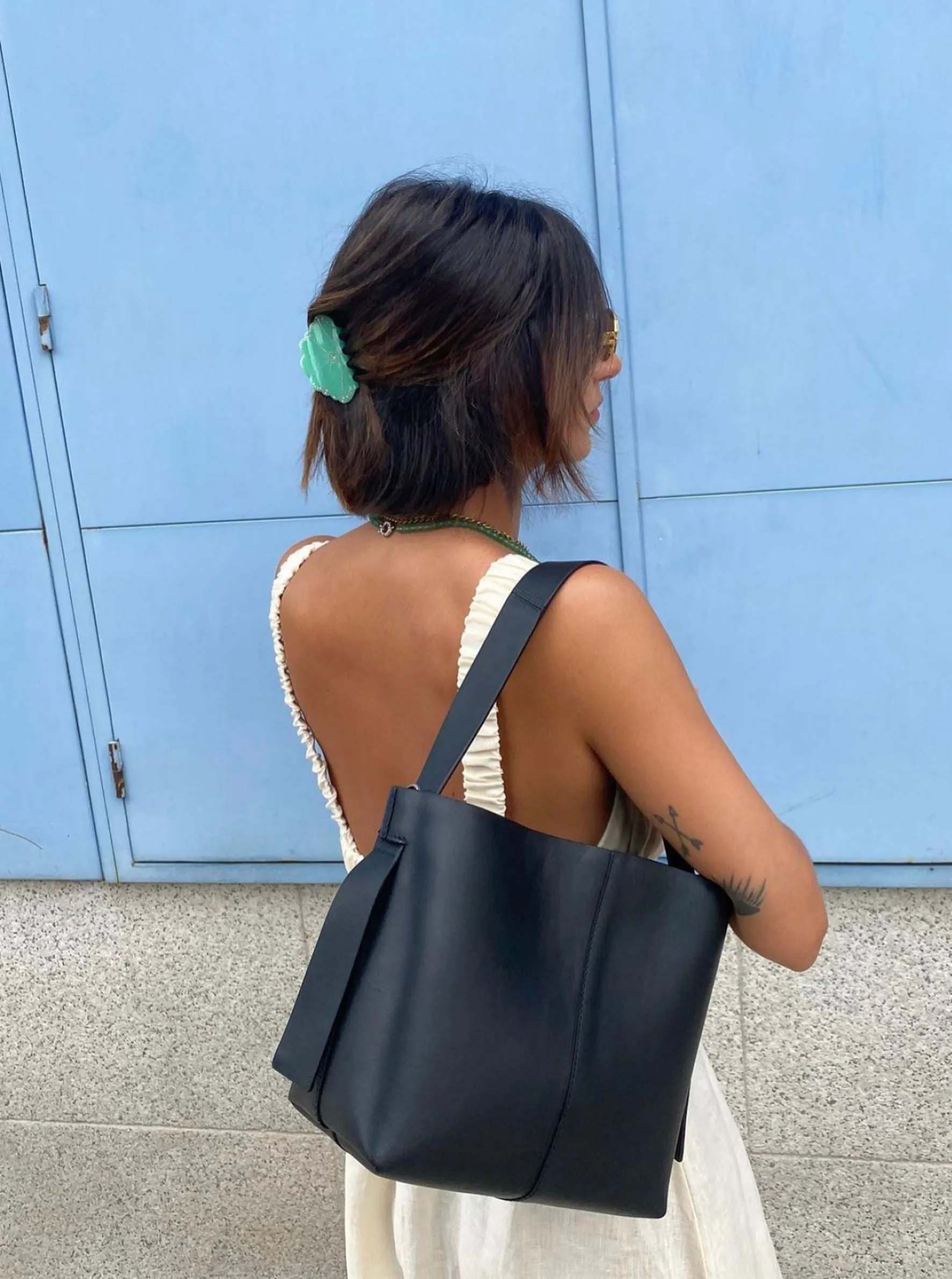 Nappa Fraya Crossbody Bag - Black