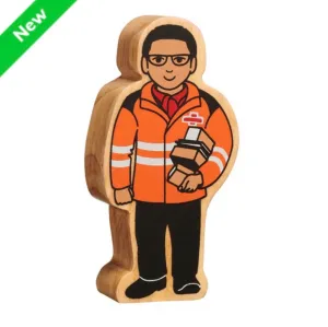 Natural orange & black delivery person
