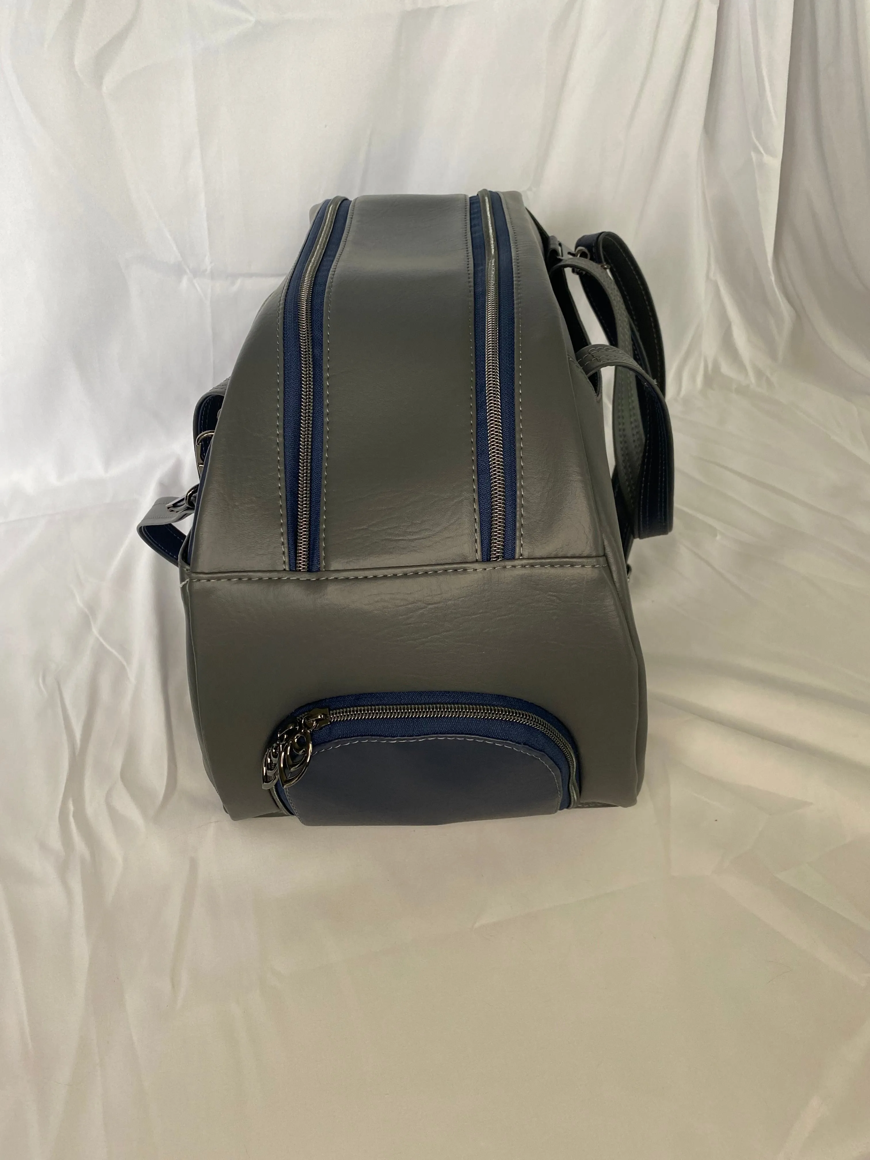 Navy and Gray Overnight Bag
