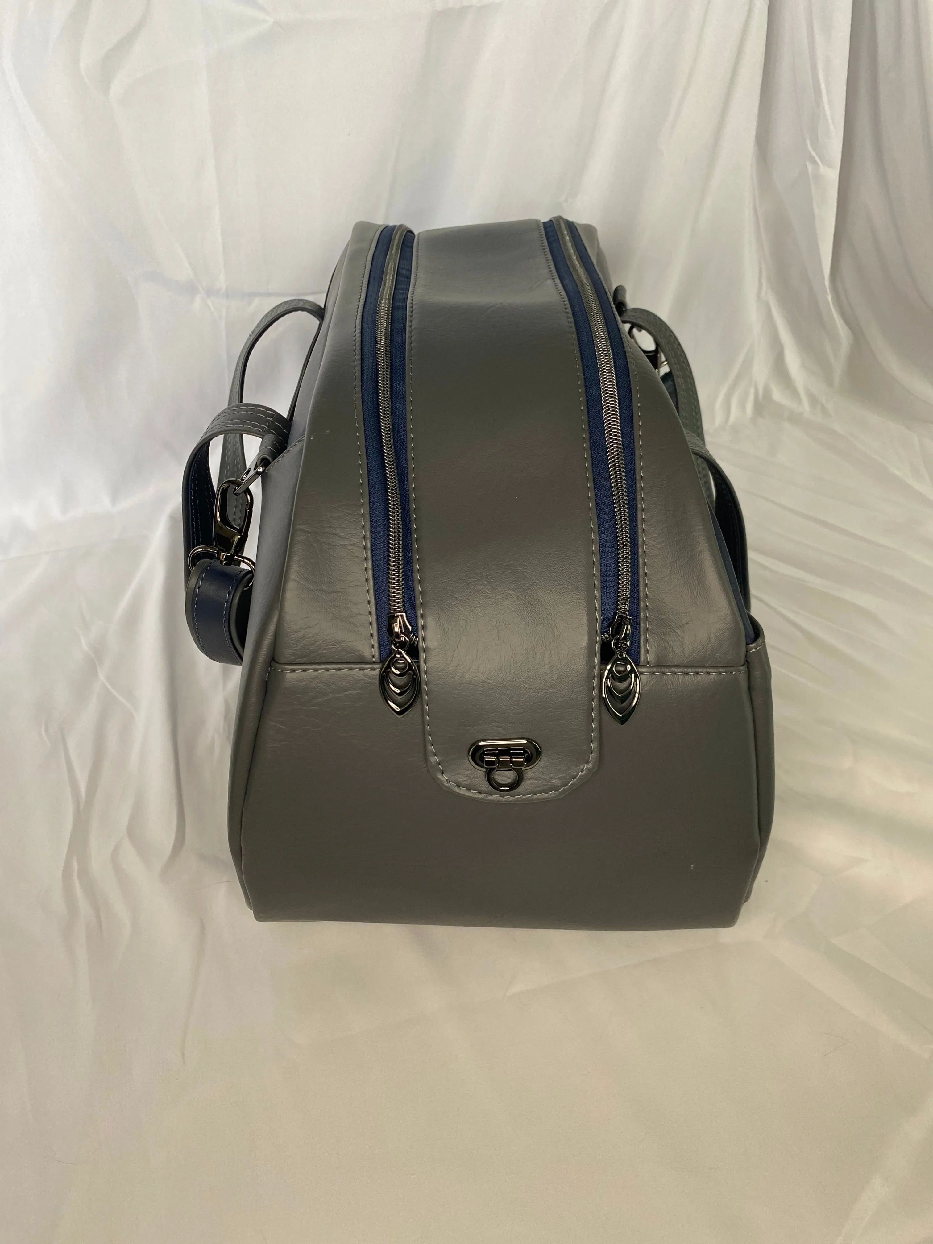 Navy and Gray Overnight Bag