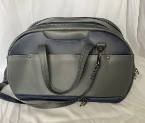 Navy and Gray Overnight Bag