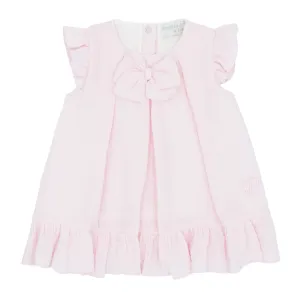New In Pastels & Co Girls Pink Bow Dress