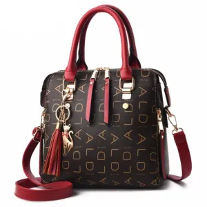 New Tassel Designers Fashion Women PU Leather Bag Large Capacity Shoulder Bags Casual Tote Simple Top-handle HandBags