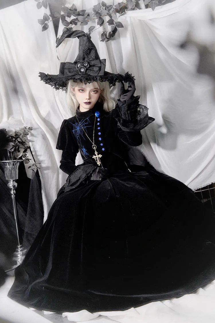 [Night Poems] Embroidery Fishbone Gothic Lolita Corset Dress 2 Colors