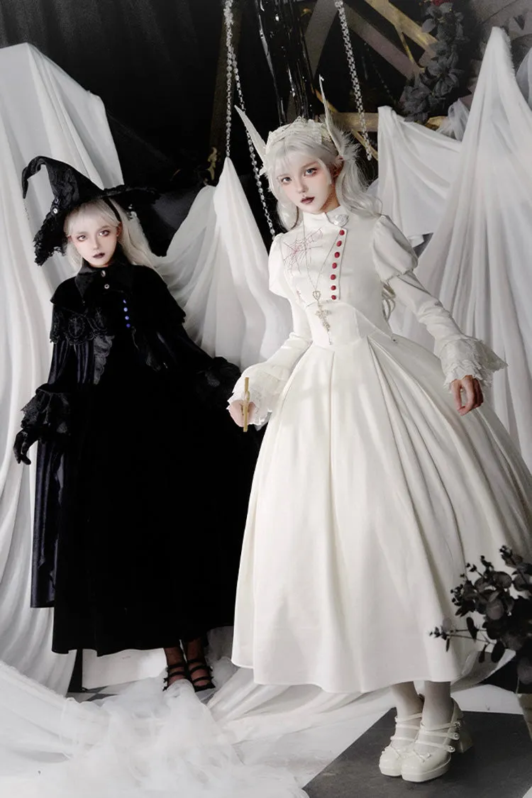 [Night Poems] Embroidery Fishbone Gothic Lolita Corset Dress 2 Colors