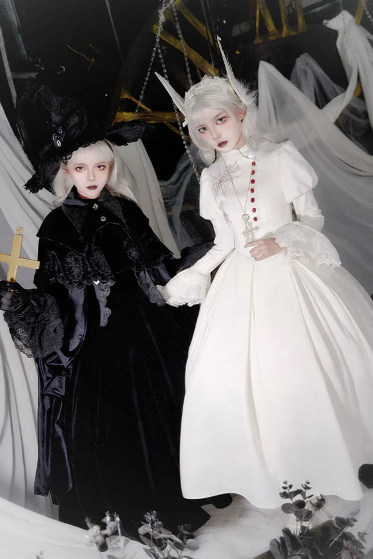 [Night Poems] Embroidery Fishbone Gothic Lolita Corset Dress 2 Colors