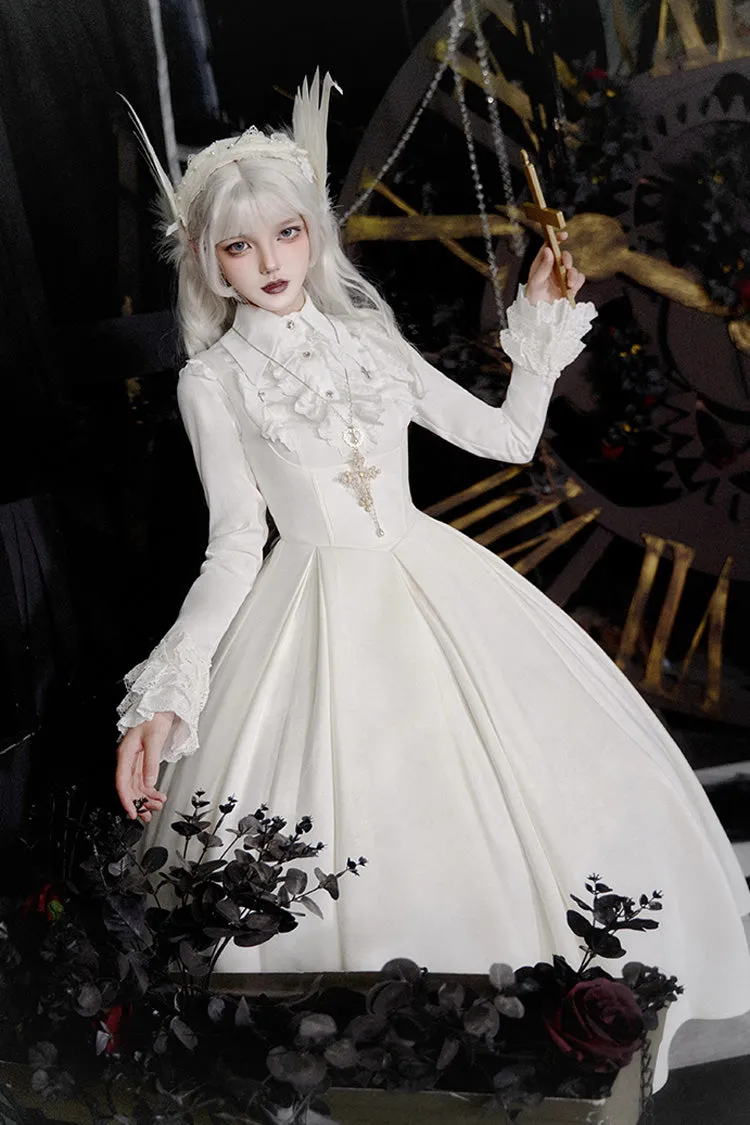 [Night Poems] Embroidery Fishbone Gothic Lolita Corset Dress 2 Colors