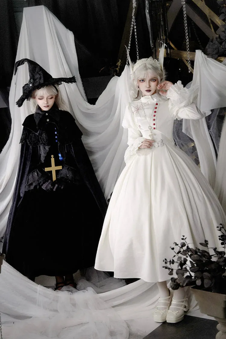 [Night Poems] Embroidery Fishbone Gothic Lolita Corset Dress 2 Colors