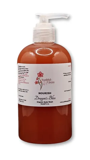 NOURISH: Dragon's Bliss Organic Body Wash, Handcrafted, Antibacterial 12oz.