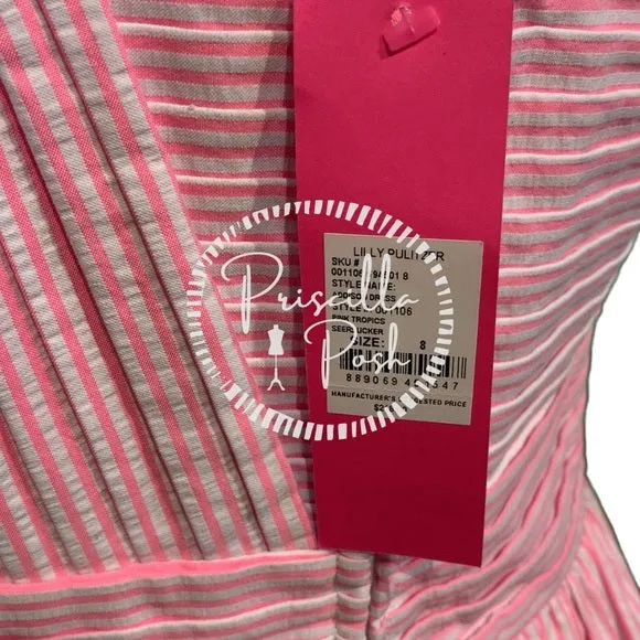 NWT Lilly Pulitzer Addison One-Shoulder Dress Pink 8