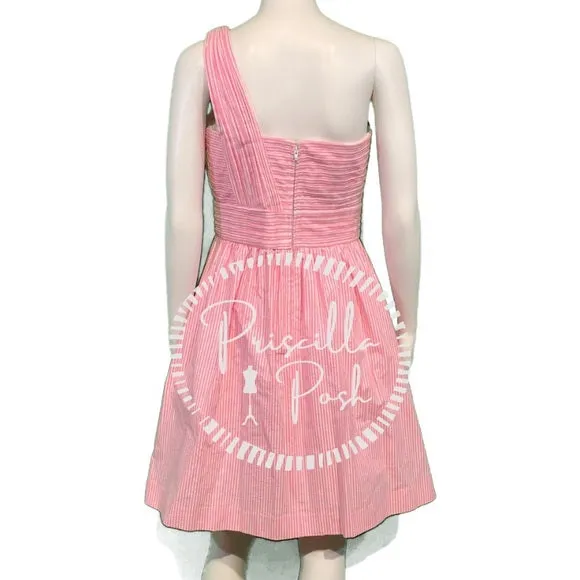 NWT Lilly Pulitzer Addison One-Shoulder Dress Pink 8