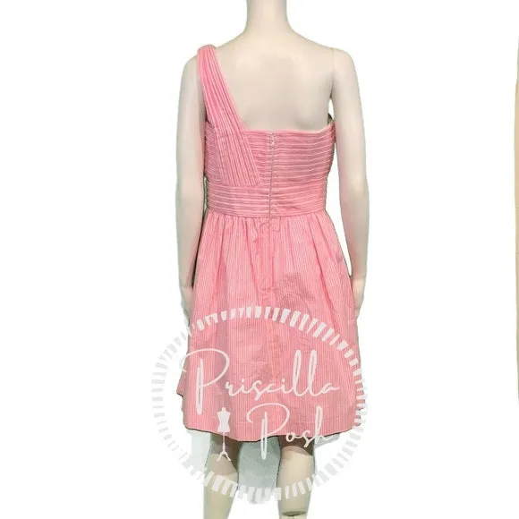 NWT Lilly Pulitzer Addison One-Shoulder Dress Pink 8