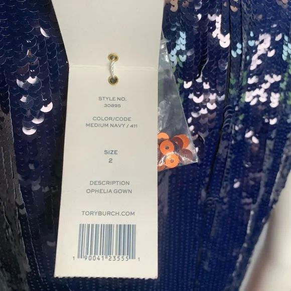 NWT Tory Burch Ophelia Color Block Sequin Dress
